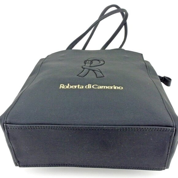Roberta di Camerino Tote Bag Black gold Women Authentic secondhand